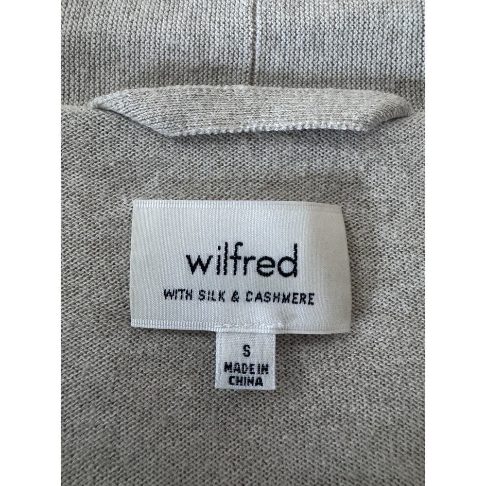Aritzia Wilfred Womens Size S Open Front Longline Cardigan Sweater Silk Cashmere - Picture 5 of 8